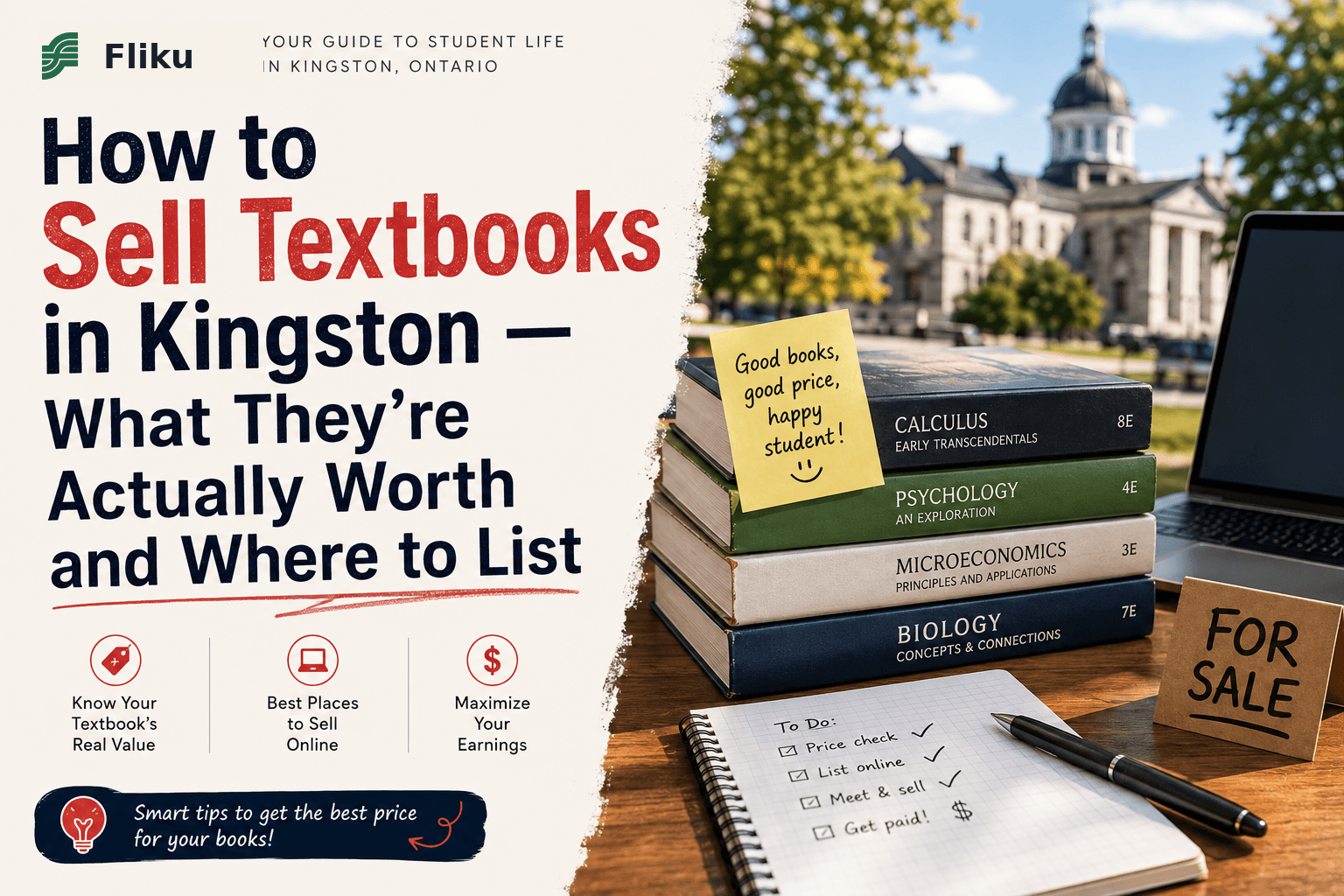 How to Sell Textbooks in Kingston — What They're Actually Worth and Where to List