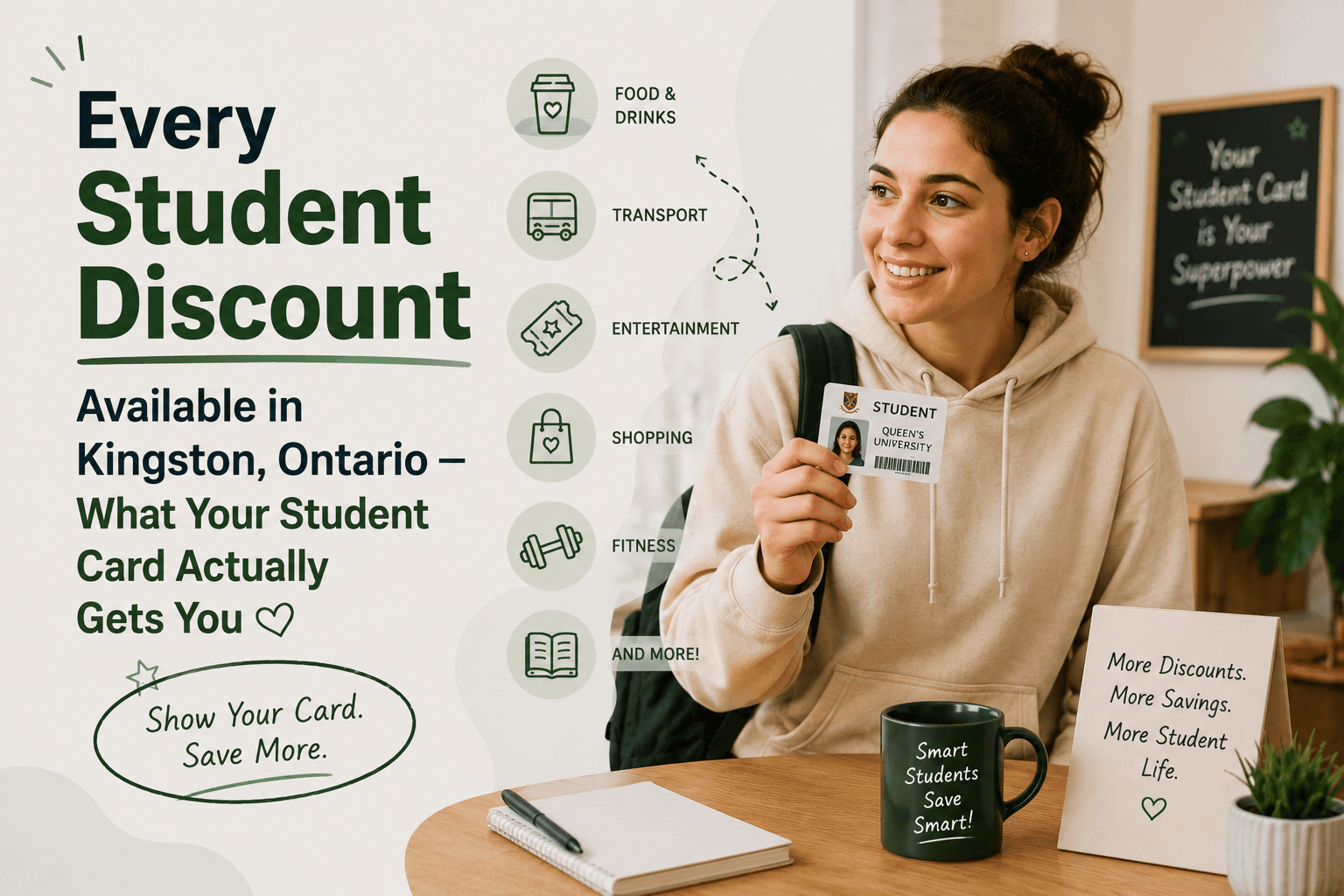 Every Student Discount Available in Kingston, Ontario — What Your Student Card Actually Gets You
