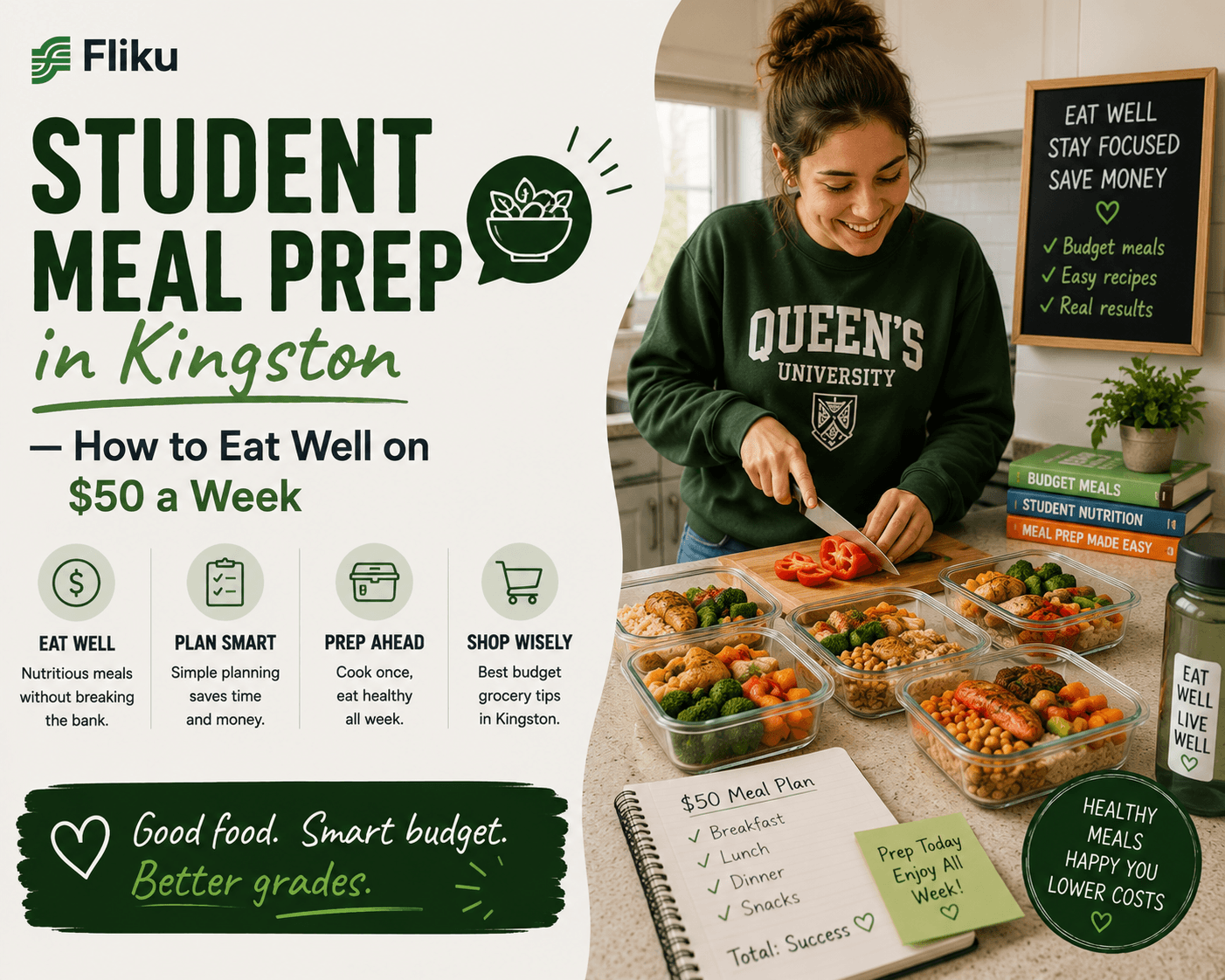 Student Meal Prep in Kingston — How to Eat Well on $50 a Week