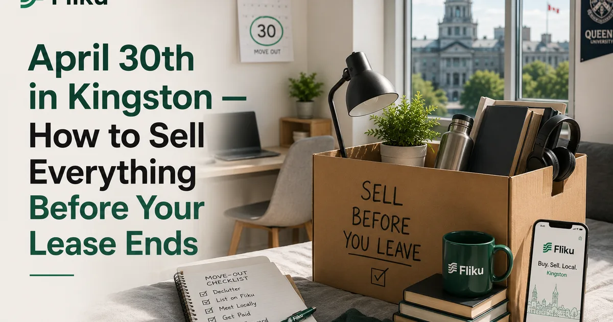 April 30th in Kingston — How to Sell Everything Before Your Lease Ends