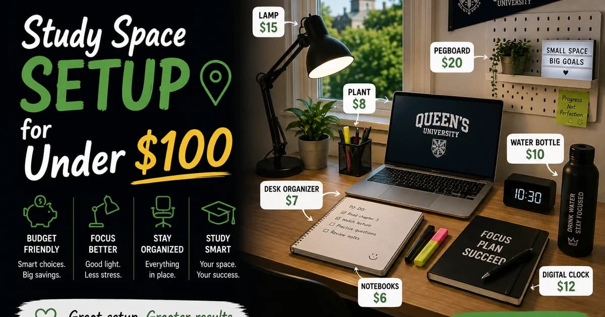 How to Set Up a Study Space in Your Kingston Student Apartment for Under $100