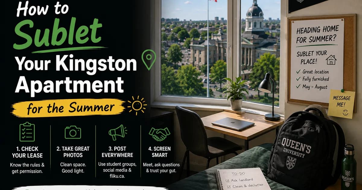How to Sublet Your Kingston Apartment for Summer — Step by Step