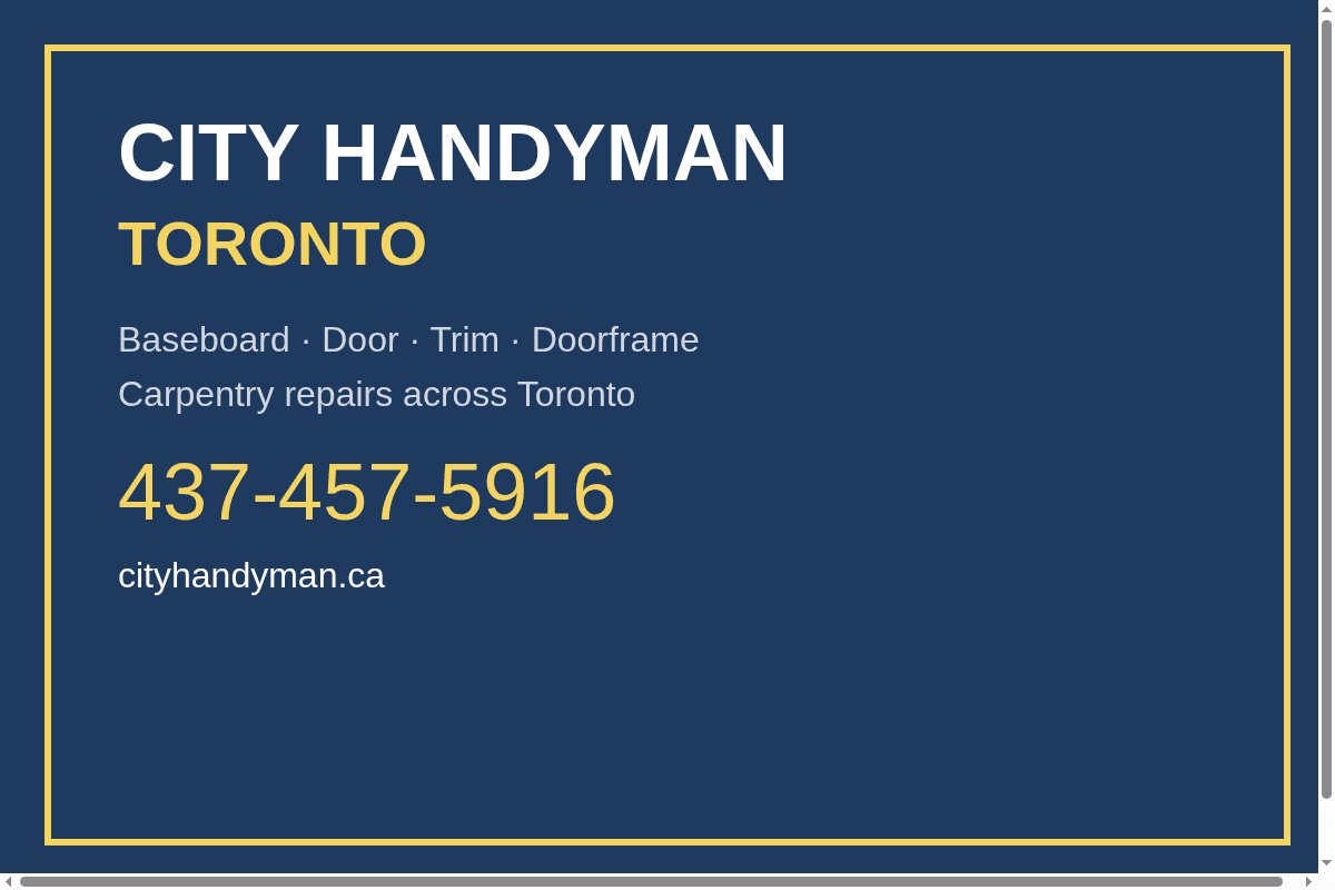 Baseboard, door & trim repair downtown Toronto - 437-457-5916 - Services in Toronto, Ontario - Buy and Sell on Fliku