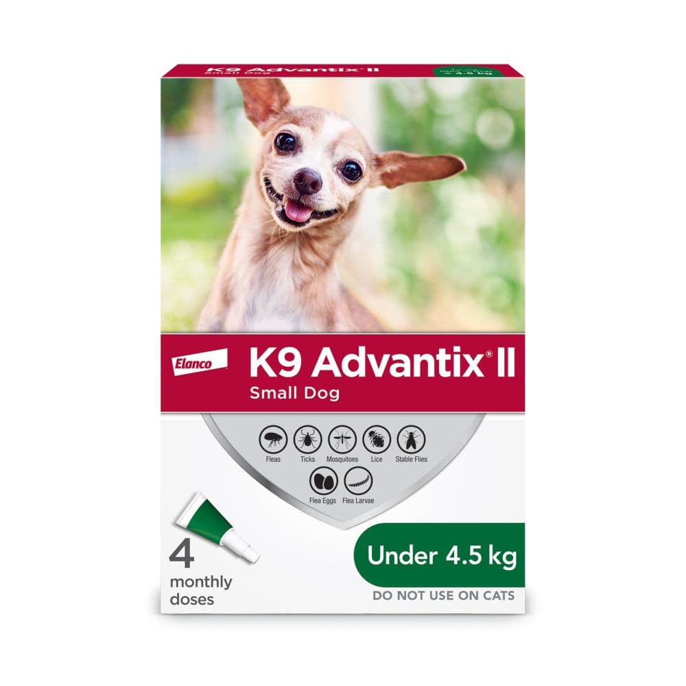 K9 Advantix β Flea, Tick & Mosquito Protection β Small Dog - 4 x 0.4 ml (Green/Vert < 4.5 kg) - Pets & Animals in Burlington, Ontario - Buy and Sell on Fliku